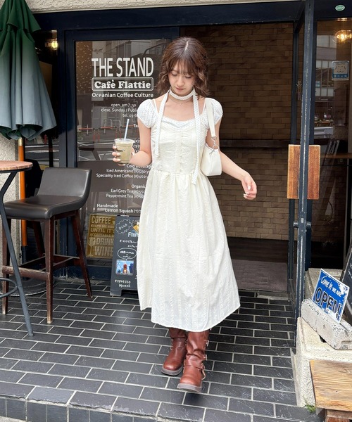 frunco(フランコ)の「キャンブリックコットンキャミワンピース(ワンピース・レディース・アイボリー/ホワイト・FREE)」の14枚目の写真