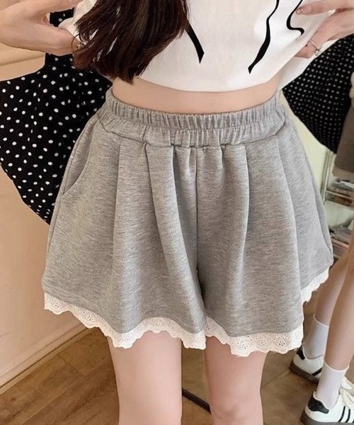 SHOUYO（ショウヨウ）の「レースヘムスウェットショートパンツ（その他パンツ・レディース・ブラック/グレー・M）」の20枚目の写真
