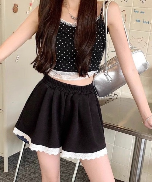 SHOUYO（ショウヨウ）の「レースヘムスウェットショートパンツ（その他パンツ・レディース・ブラック/グレー・M）」の8枚目の写真