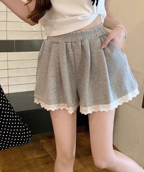 SHOUYO（ショウヨウ）の「レースヘムスウェットショートパンツ（その他パンツ・レディース・ブラック/グレー・M）」の11枚目の写真