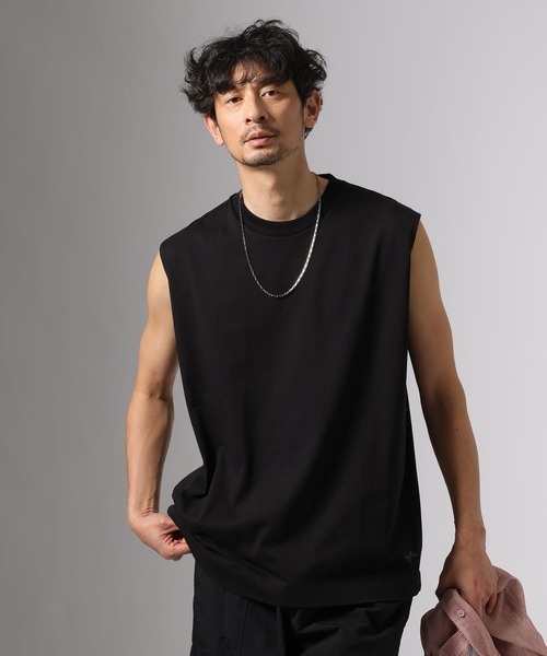 BAYFLOW(ベイフロー)の「【接触冷感】クールタッチノースリーブ(Tシャツ/カットソー・メンズ・ホワイト/ブラック・MEDIUM/LARGE)」の17枚目の写真