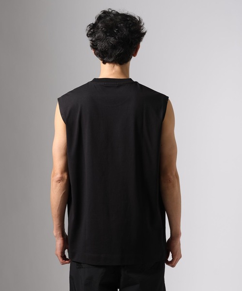 BAYFLOW(ベイフロー)の「【接触冷感】クールタッチノースリーブ(Tシャツ/カットソー・メンズ・ホワイト/ブラック・MEDIUM/LARGE)」の3枚目の写真