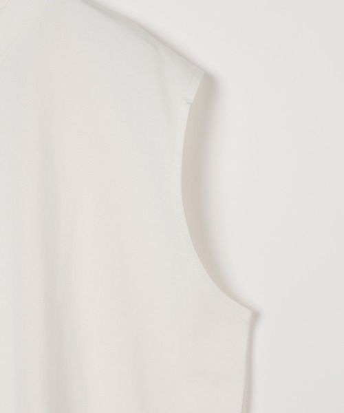 BAYFLOW(ベイフロー)の「【接触冷感】クールタッチノースリーブ(Tシャツ/カットソー・メンズ・ホワイト/ブラック・MEDIUM/LARGE)」の7枚目の写真