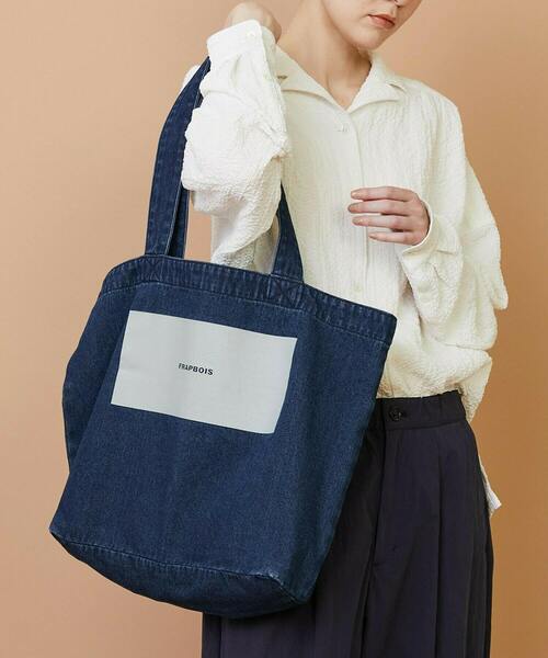 FRAPBOIS(フラボア)の「デニムロゴBAG(トートバッグ・レディース・サックスブルー/ブルー・FREE)」の2枚目の写真