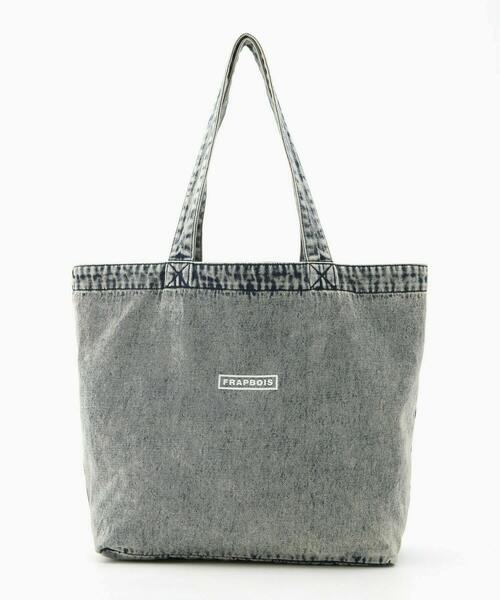 FRAPBOIS(フラボア)の「デニムロゴBAG(トートバッグ・レディース・サックスブルー/ブルー・FREE)」の4枚目の写真