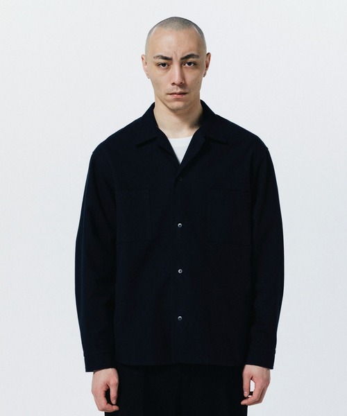 ROTTWEILER（ロットワイラー）の「R9 OPEN COLLAR SHIRT（シャツ/ブラウス・メンズ・ブラック/ネイビー・S/M/L/XL）」の2枚目の写真