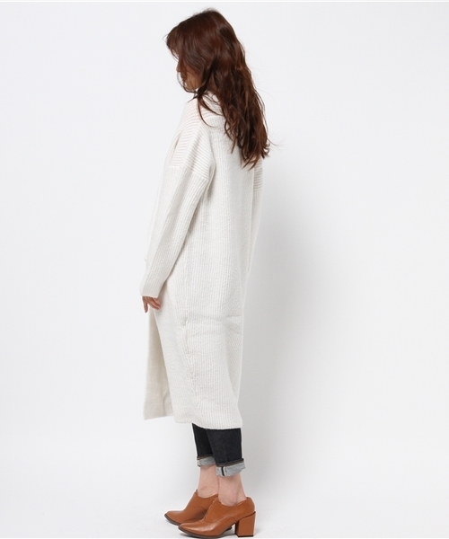 MOUSSY（マウジー）の「WRAP KNIT COAT（カーディガン/ボレロ・レディース・ホワイト/ライトグリーン/トップグレー・FREE）」の5枚目の写真