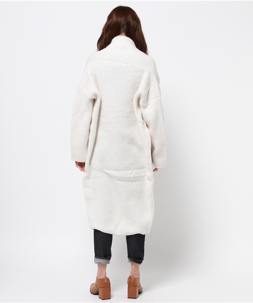 MOUSSY（マウジー）の「WRAP KNIT COAT（カーディガン/ボレロ・レディース・ホワイト/ライトグリーン/トップグレー・FREE）」の6枚目の写真
