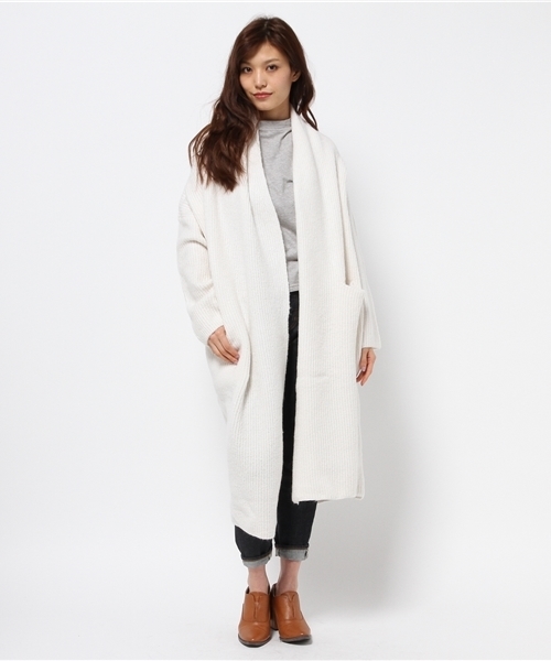 MOUSSY（マウジー）の「WRAP KNIT COAT（カーディガン/ボレロ・レディース・ホワイト/ライトグリーン/トップグレー・FREE）」の12枚目の写真
