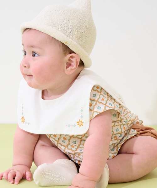 petit main(プティマイン)の「おひさま柄セットアップ(その他ベビーウェア・キッズ・イエロー/ネイビー・80cm)」の3枚目の写真