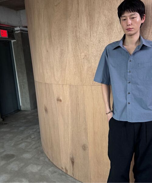 BLUESUNFLOWER（ブルーサンフラワー）の「セミクロップフォーマル半袖シャツ[グレー]（シャツ/ブラウス・メンズ・その他・MEDIUM/LARGE）」の3枚目の写真