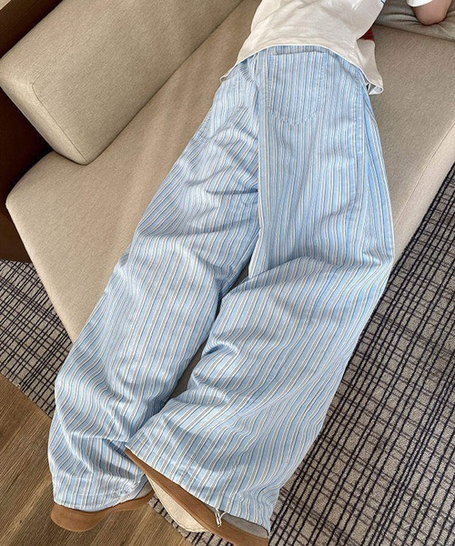 Ressaca(レサーカ)の「ストライプ柄イージーワイドパンツ(その他パンツ・メンズ・ピンク/ブルー・L/XL/M)」の14枚目の写真