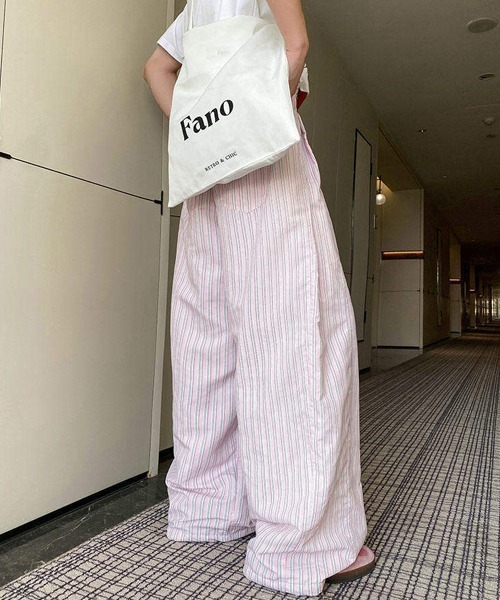 Ressaca(レサーカ)の「ストライプ柄イージーワイドパンツ(その他パンツ・メンズ・ピンク/ブルー・L/XL/M)」の5枚目の写真