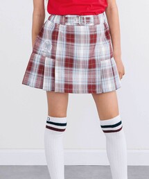 nexchic（ネクシック）の「サイド切り替えプリーツチェックスカパン(110~150cm)（スカート）」