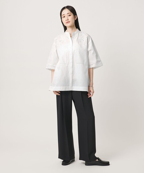 UNITED ARROWS(ユナイテッドアローズ)の「カットワーク シャツ ブラウス(シャツ/ブラウス・レディース・オフホワイト/ネイビー・FREE)」の18枚目の写真