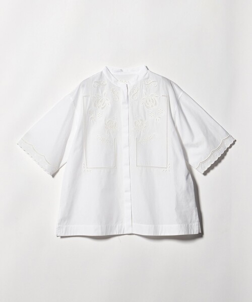 UNITED ARROWS(ユナイテッドアローズ)の「カットワーク シャツ ブラウス(シャツ/ブラウス・レディース・オフホワイト/ネイビー・FREE)」の6枚目の写真