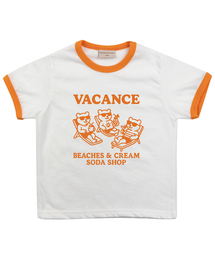 バカンスリンガーTシャツ-オレンジ(Vacance Ringer T-shirt orange)