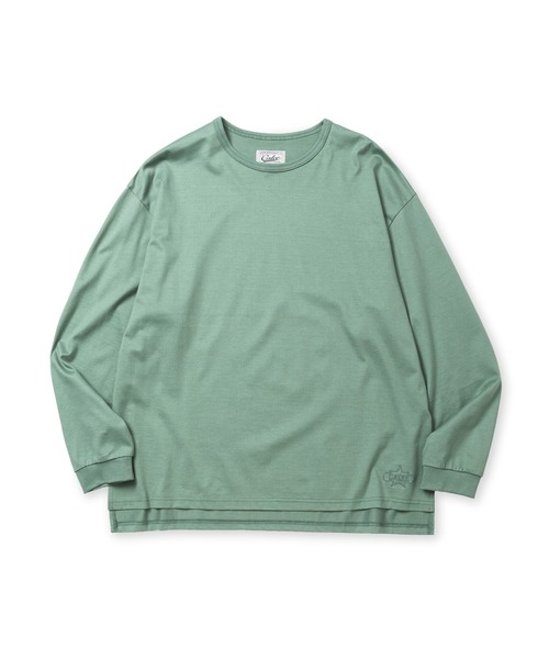 CALEE(キャリー)の「ORGANIC COTTON L/S CS(Tシャツ/カットソー・メンズ・グリーン系その他/ライトグレー/ブラック/ホワイト・MEDIUM/LARGE)」の4枚目の写真
