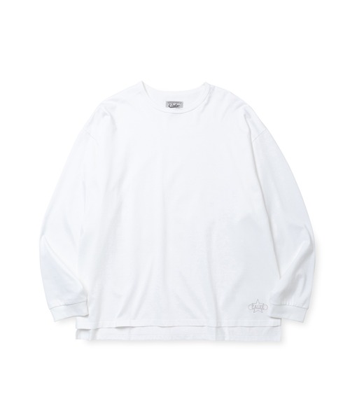 CALEE(キャリー)の「ORGANIC COTTON L/S CS(Tシャツ/カットソー・メンズ・グリーン系その他/ライトグレー/ブラック/ホワイト・MEDIUM/LARGE)」の2枚目の写真