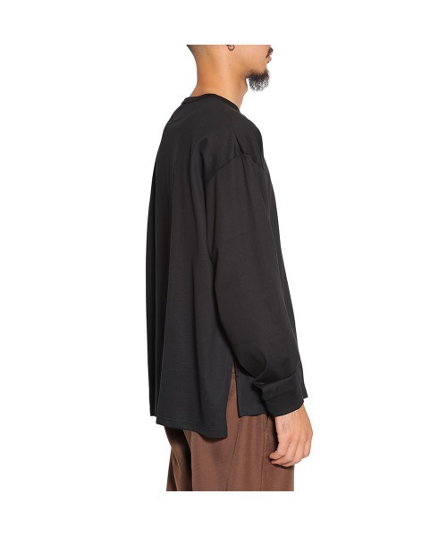 CALEE(キャリー)の「ORGANIC COTTON L/S CS(Tシャツ/カットソー・メンズ・グリーン系その他/ライトグレー/ブラック/ホワイト・MEDIUM/LARGE)」の6枚目の写真