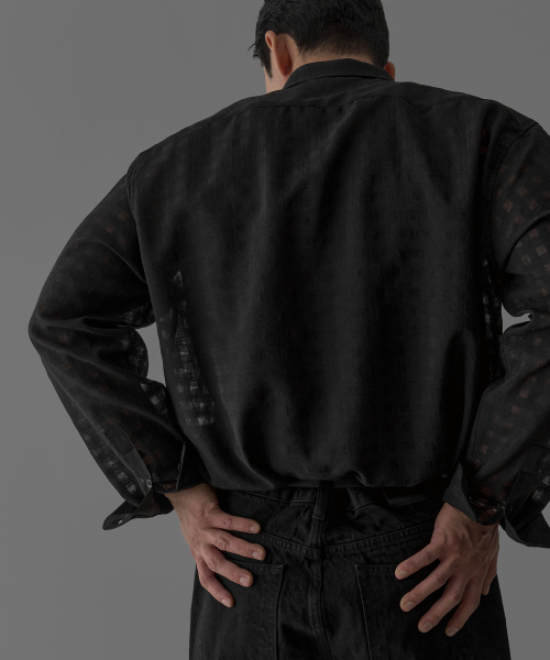 BOWLOW PRODUCT（バウロープロダクト）の「テクスチャコンバーチブルカラーシャツ[アイボリー]（シャツ/ブラウス・メンズ・その他・MEDIUM/LARGE）」の4枚目の写真