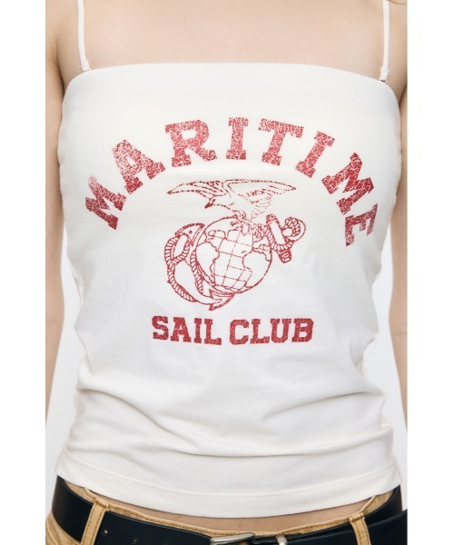 MOUSSY(マウジー)の「MARINE ベアトップス(キャミソール・レディース・ネイビー/オフホワイト/ライトブラック・1/2)」の22枚目の写真