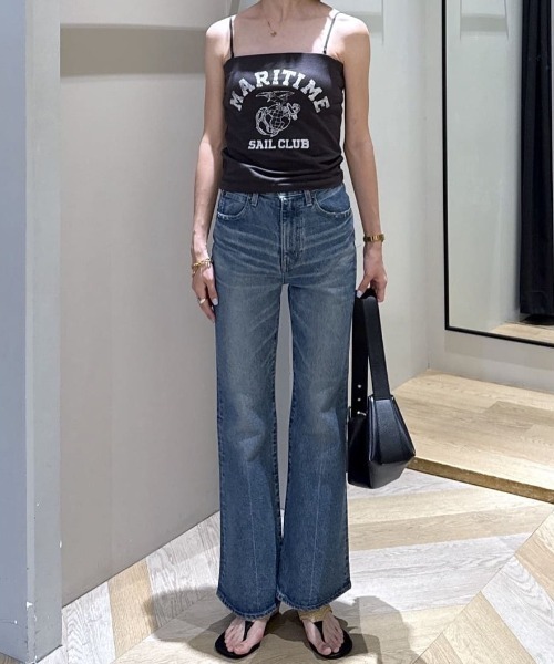 MOUSSY(マウジー)の「MARINE ベアトップス(キャミソール・レディース・ネイビー/オフホワイト/ライトブラック・1/2)」の18枚目の写真