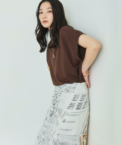 Doux archives(ドゥアルシーヴ)の「【1秒コーデ】NEW多機能フレンチスリーブカットソー(Tシャツ/カットソー・レディース・ブラウン/ブラック/モカ・FREE)」の21枚目の写真