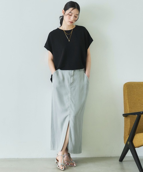 Doux archives(ドゥアルシーヴ)の「【1秒コーデ】NEW多機能フレンチスリーブカットソー(Tシャツ/カットソー・レディース・ブラウン/ブラック/モカ・FREE)」の5枚目の写真