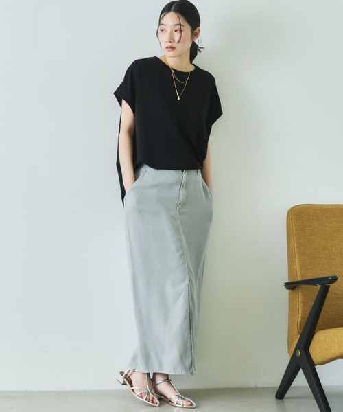 Doux archives(ドゥアルシーヴ)の「【1秒コーデ】NEW多機能フレンチスリーブカットソー(Tシャツ/カットソー・レディース・ブラウン/ブラック/モカ・FREE)」の4枚目の写真