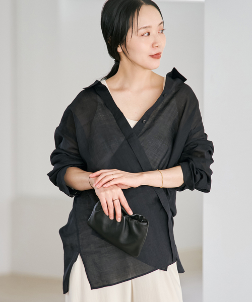 plage(プラージュ)の「Sheer シャツジャケット(シャツ/ブラウス・レディース・ネイビー/カーキ・FREE)」の21枚目の写真