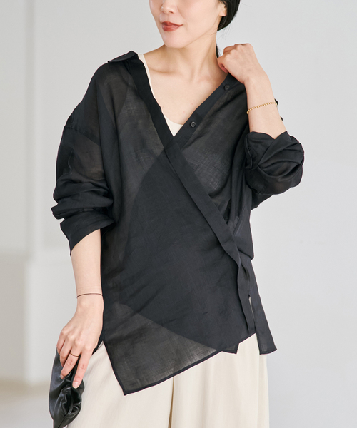plage(プラージュ)の「Sheer シャツジャケット(シャツ/ブラウス・レディース・ネイビー/カーキ・FREE)」の22枚目の写真