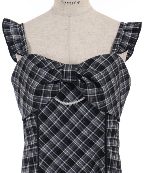 axes femme POETIQUE(アクシーズファムポエティック)の「リボンデザインキャミOP(ワンピース・レディース・グレー/ブラック/ブラウン・MEDIUM)」の17枚目の写真