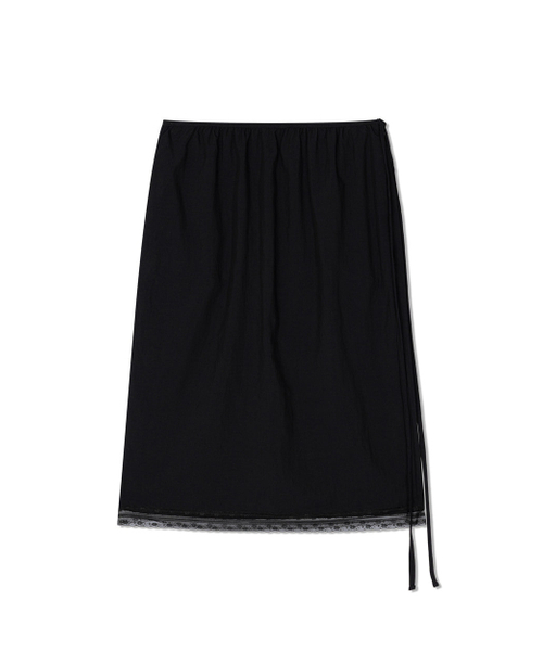 Yuje（ユジェ）の「SHIRRING LACE SKIRT (3color, 2size)（スカート・レディース・ライトピンク/Off White/ブラック・SMALL/MEDIUM）」の16枚目の写真