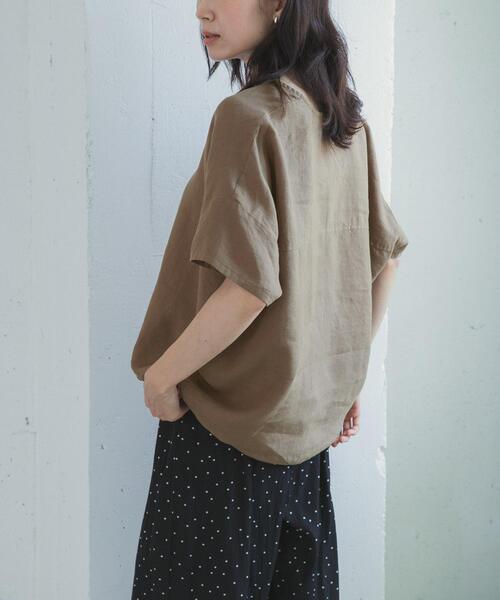 URBAN RESEARCH DOORS(アーバンリサーチドアーズ)の「リネンフレンチスリーブドロストブラウス(シャツ/ブラウス・レディース・ブラック/オフホワイト/ストライプ/ミント/モカ・FREE)」の17枚目の写真