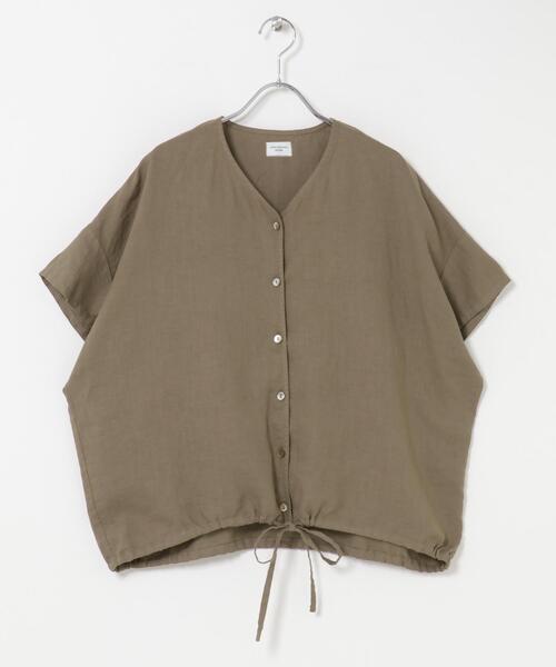 URBAN RESEARCH DOORS(アーバンリサーチドアーズ)の「リネンフレンチスリーブドロストブラウス(シャツ/ブラウス・レディース・ブラック/オフホワイト/ストライプ/ミント/モカ・FREE)」の21枚目の写真