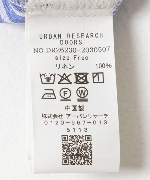 URBAN RESEARCH DOORS(アーバンリサーチドアーズ)の「リネンフレンチスリーブドロストブラウス(シャツ/ブラウス・レディース・ブラック/オフホワイト/ストライプ・FREE)」の20枚目の写真