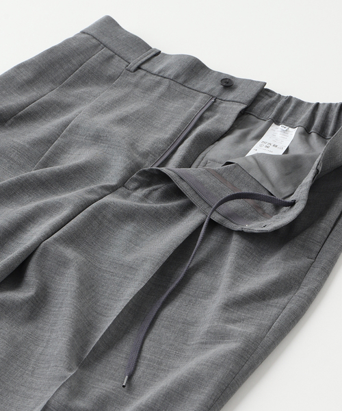 ATON(エイトン)の「ATON(エイトン)TWIST WOOL GAUZE TWO TUCKED EASY PA(スラックス・メンズ・チャコールグレー・2/4/6)」の3枚目の写真