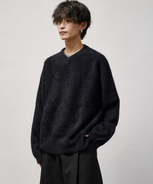 Lui's(ルイス)の「ウールライトVネックニット(ニット/セーター・メンズ・モカ/ブラック/チャコールグレー/ブルー・M/S)」の10枚目の写真
