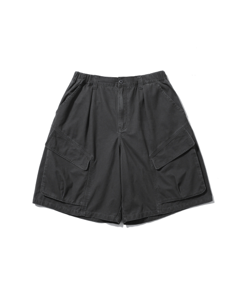 ANGLAN(アングラン)の「Structural Cargo Half Pants - Charcoal(その他パンツ・メンズ・その他・1/2)」の1枚目の写真