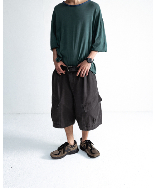 ANGLAN(アングラン)の「Structural Cargo Half Pants - Charcoal(その他パンツ・メンズ・その他・1/2)」の3枚目の写真