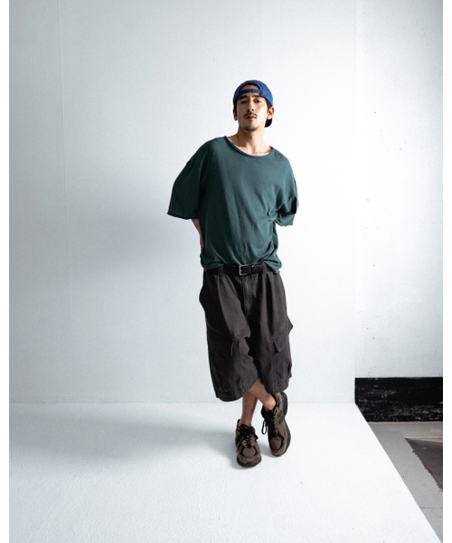 ANGLAN(アングラン)の「Structural Cargo Half Pants - Charcoal(その他パンツ・メンズ・その他・1/2)」の4枚目の写真