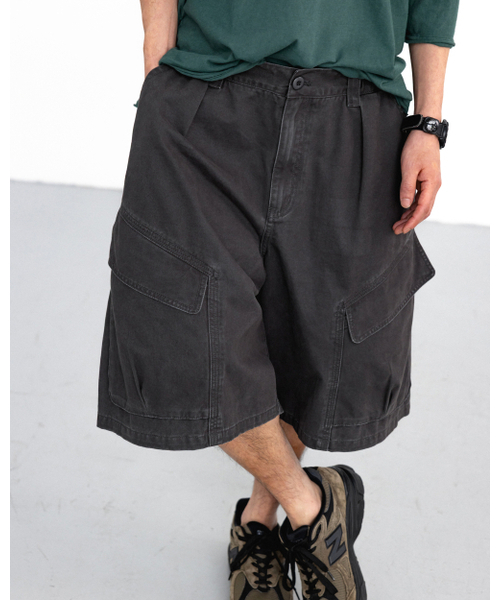 ANGLAN(アングラン)の「Structural Cargo Half Pants - Charcoal(その他パンツ・メンズ・その他・1/2)」の8枚目の写真