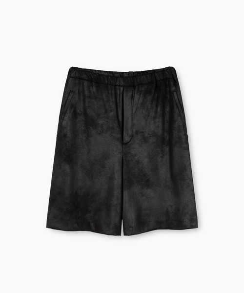 STRETCH FAUX LEATHER JERSEY SHORT PANTS（その他パンツ）｜LAD