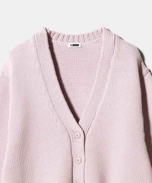 H BEAUTY&YOUTH UNITED ARROWS(エイチビューティーアンドユースユナイテッドアローズ)の「<H>コットンナイロン リリヤーン カーディガン(カーディガン/ボレロ・レディース・ブラック/ライラック・FREE)」の11枚目の写真