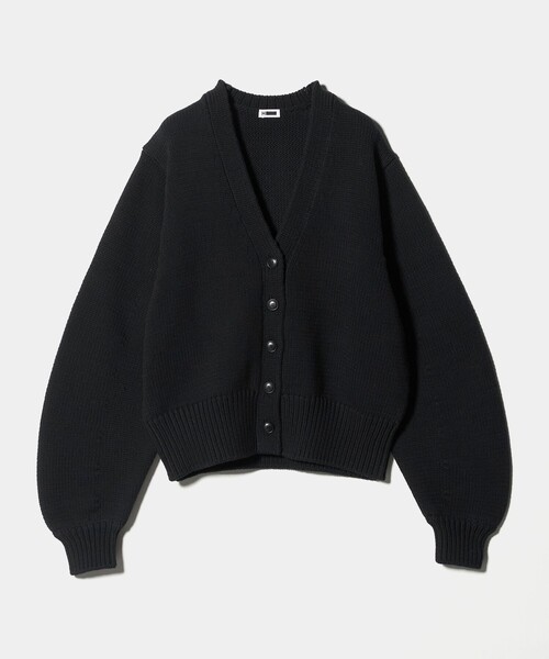 H BEAUTY&YOUTH UNITED ARROWS(エイチビューティーアンドユースユナイテッドアローズ)の「<H>コットンナイロン リリヤーン カーディガン(カーディガン/ボレロ・レディース・ブラック/ライラック・FREE)」の8枚目の写真