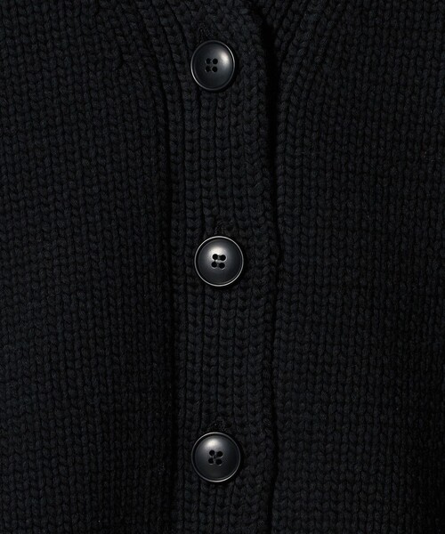 H BEAUTY&YOUTH UNITED ARROWS(エイチビューティーアンドユースユナイテッドアローズ)の「<H>コットンナイロン リリヤーン カーディガン(カーディガン/ボレロ・レディース・ブラック/ライラック・FREE)」の5枚目の写真