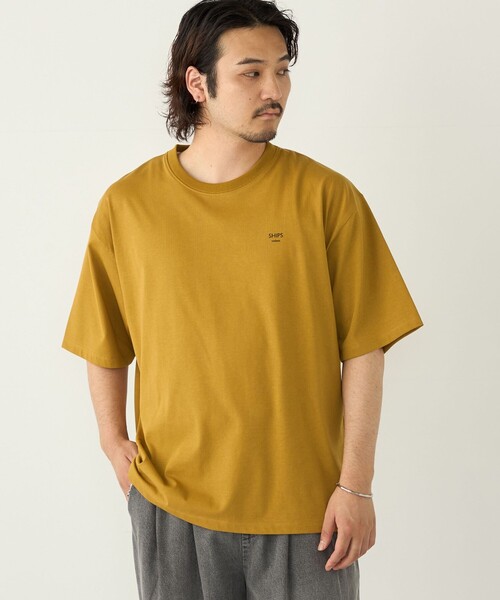SHIPS Colors（シップス カラーズ）の「【WEB限定】SHIPS Colors:〈汗染み防止〉タイニーロゴ Tシャツ（Tシャツ/カットソー・メンズ・ダークグレー/イエロー系その他2/オフホワイト/グレー/ライトグリーン・LARGE/MEDIUM）」の5枚目の写真