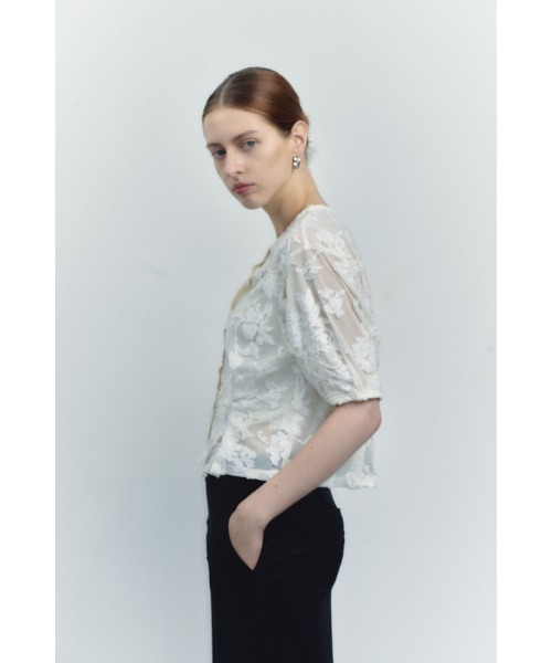Muel Chic（ミュエルシック）の「Grow cardigan / グロウカーディガン（カーディガン/ボレロ・レディース・ブラック/オフホワイト/マルーン/シアン・FREE）」の14枚目の写真