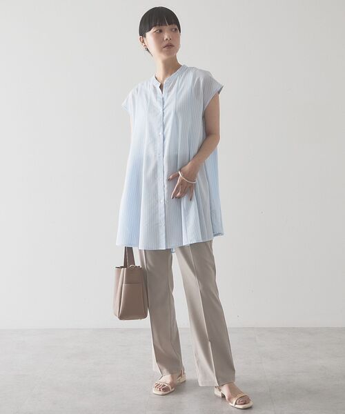 AMERICAN HOLIC(アメリカンホリック)の「フレンチスリーブフレアスキッパーブラウス(シャツ/ブラウス・レディース・ホワイト系その他6/ブルー系その他7・M/L)」の22枚目の写真